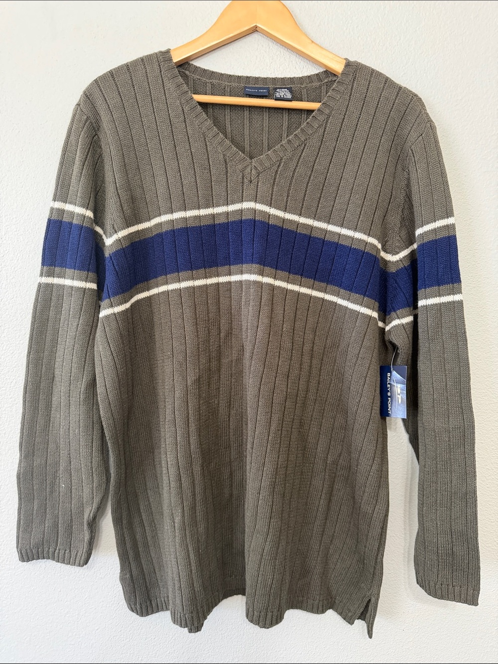 VTG Bailey’s Point Men’s Sweater Size 3XL 22W/24W‎ Dead Stock Original Tags